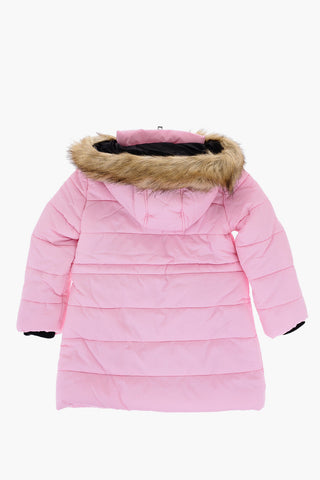 RED TAG Silver-Buttons JPARK Padded Jacket with Faux Fur