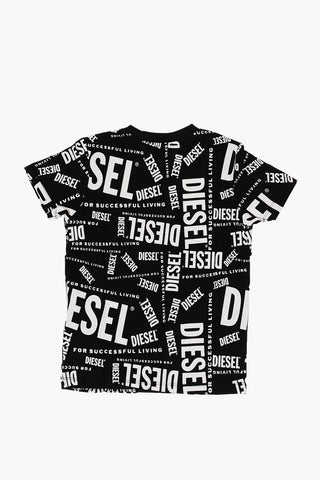 RED TAG All-Over Logo Printed TLOPE Crew-neck T-Shirt