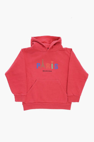 Felpa hoodie in Cotone con Stampa