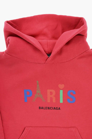 Felpa hoodie in Cotone con Stampa