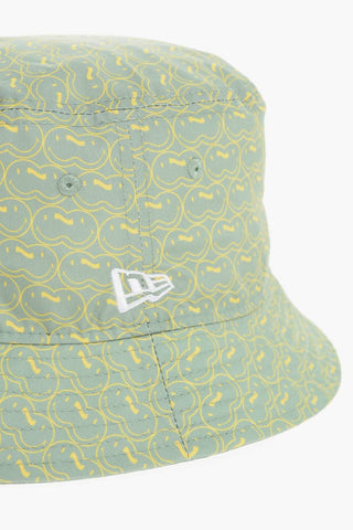 SMILEY Bucket Hat with All-Over Smiley