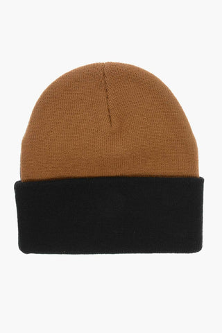 Beanie WATCH Bicolore con Logo a Toppa