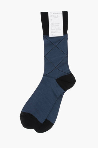 HOMME PLUS Calzini Lunghi Bicolore a Rombi