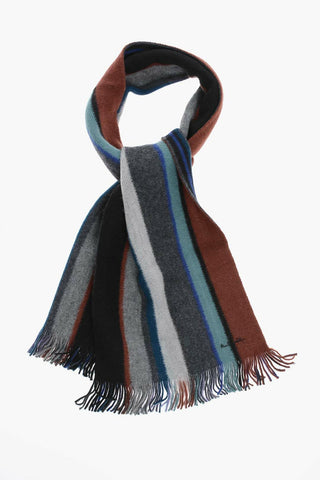 Wool Scarf with Fringes 