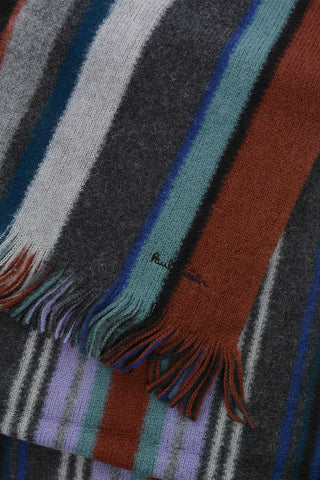 Wool Scarf with Fringes 