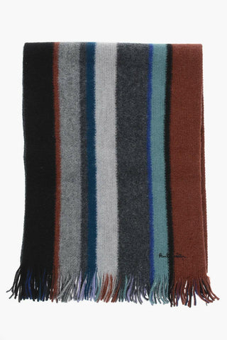Wool Scarf with Fringes 