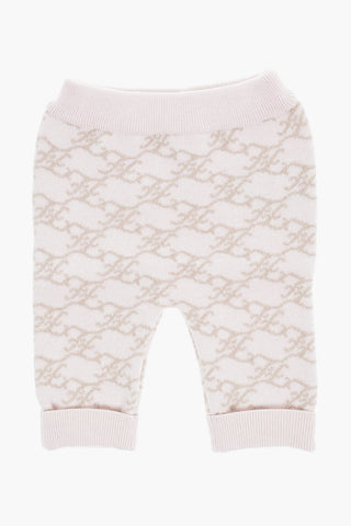 Pantaloni in Lana e Cashmere con Monogram All-Over