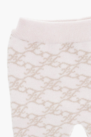 Pantaloni in Lana e Cashmere con Monogram All-Over