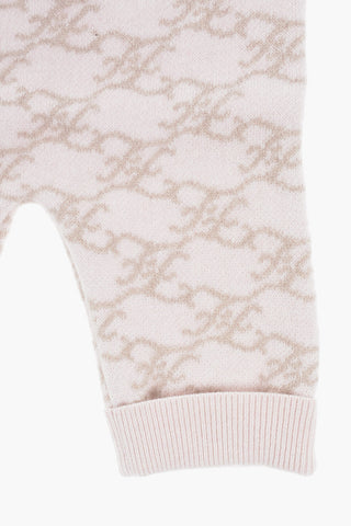 Pantaloni in Lana e Cashmere con Monogram All-Over