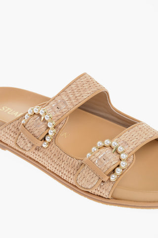 Raffia PIPER Sandals with Double Beaded Buckle