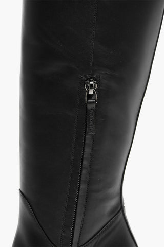 Stivali Alti BULLA In Pelle con Tacco Squadrato 8,5cm