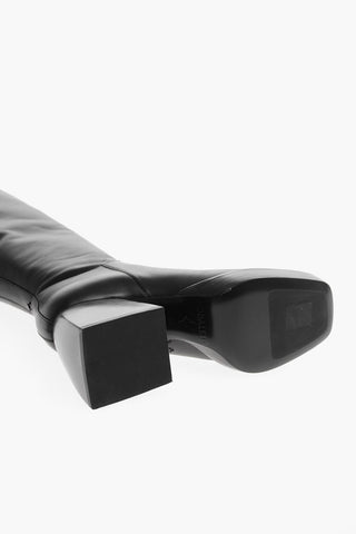 Stivali Alti BULLA In Pelle con Tacco Squadrato 8,5cm