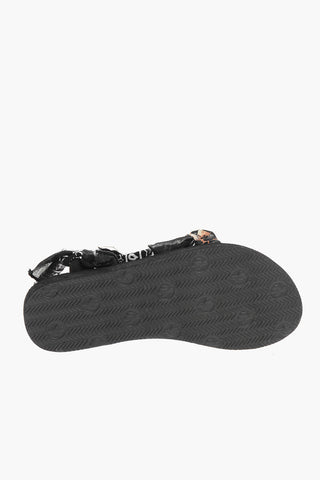 Double Patterned Sandals with Touch Strap Closure