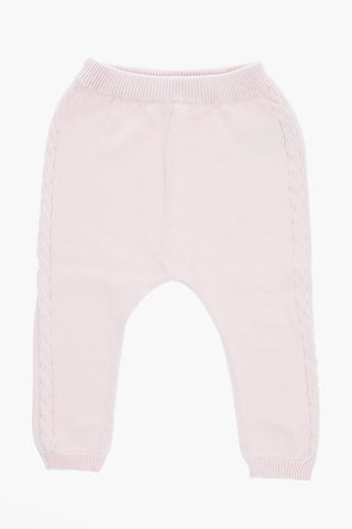 Cotton and Cashmere Pants with Elastic Waistband