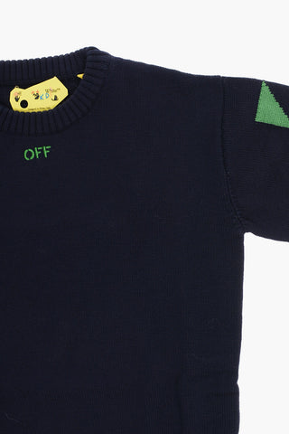 Maglia Girocollo in Lana Vergine con Ricami