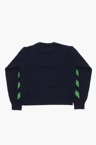 Maglia Girocollo in Lana Vergine con Ricami