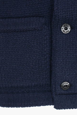 Knitted Double Breasted Jacket with Removable Hood