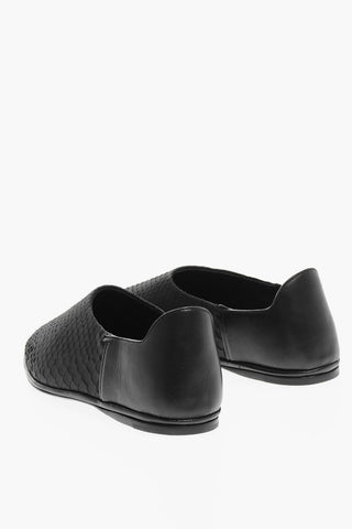 Python Effect Leather Loafers