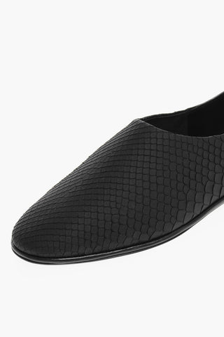 Python Effect Leather Loafers