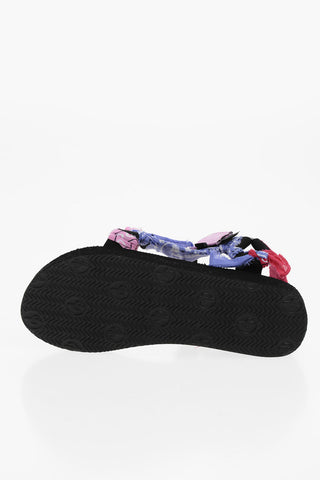 Sandali Motivo Bandana con Chiusura in Velcro