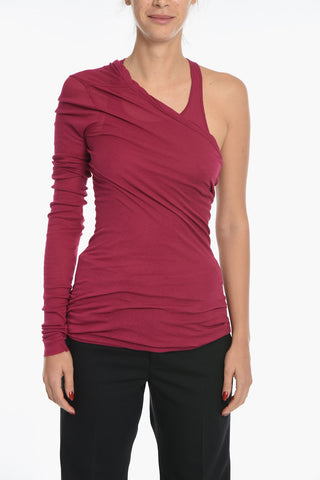 Double Layer One-Sleeve Top