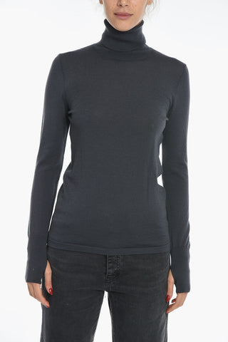 Maglia in Lana Merino a Collo Alto