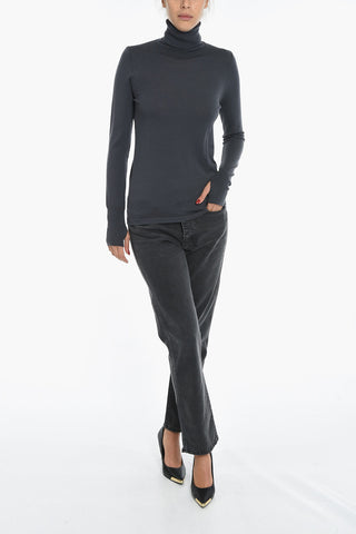 Maglia in Lana Merino a Collo Alto