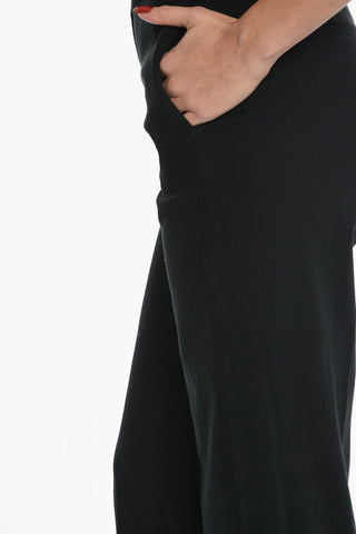 Cotton-twill High-waisted Baggy Pants