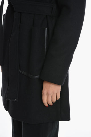 Solid Color Coat with Hood and Belt