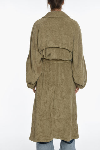 EMBLEM Trench Doppiopetto in Spugna di Cotone con Cintura