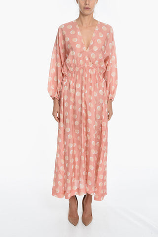 Vestito NEPTUNE LUNE in Seta con Scollo a V