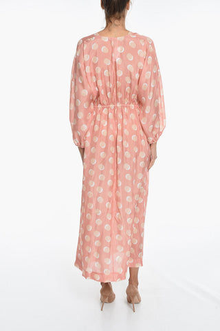 Vestito NEPTUNE LUNE in Seta con Scollo a V