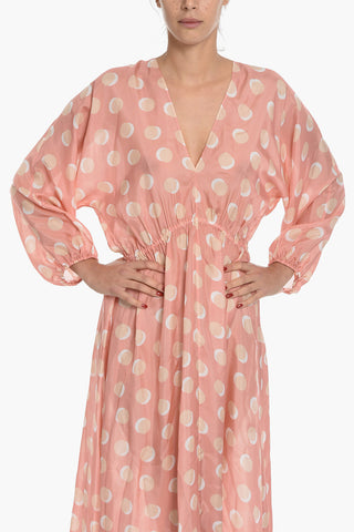 Vestito NEPTUNE LUNE in Seta con Scollo a V