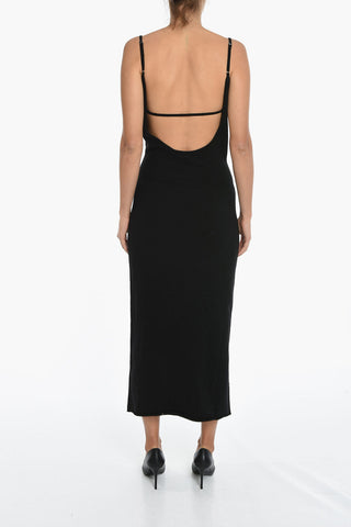 Cashmere Blend Midi Dress With Built-In Bra