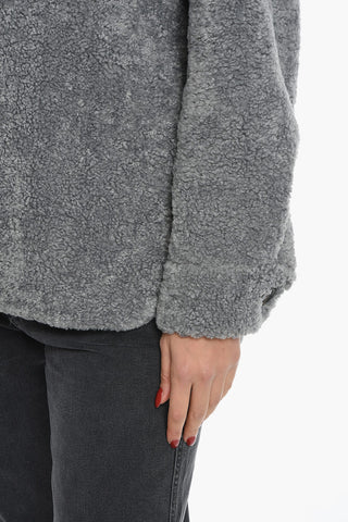 Faux Fur AYLINA Sherpa Jacket with 5-Buttons