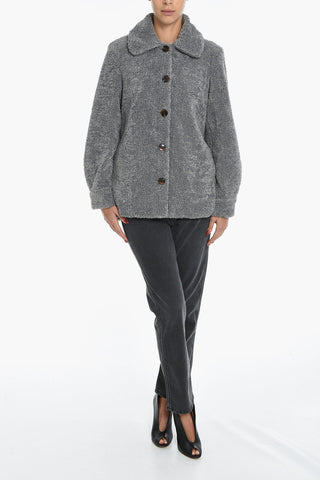 Faux Fur AYLINA Sherpa Jacket with 5-Buttons