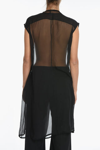 Sleeveless Sheer Silk Dress