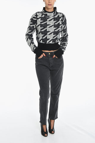 Two Tone EDITH Mock Neck Sweater