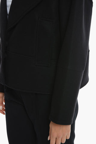 Wool Jacket with Hidden Buttoning