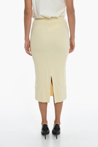 Knitted JOANNE Sheath Maxi Skirt with Slit on the Back
