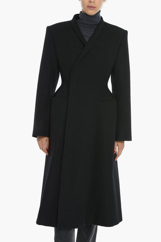 Cappotto Doppiopetto In Lana A Clessidra