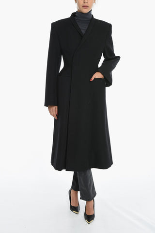 Cappotto Doppiopetto In Lana A Clessidra