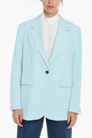 1-Button Oversized HAVEN Blazer with Flap Pocket