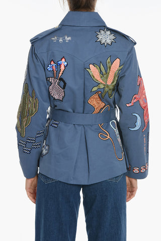 Overshirt Utility SUNDANCE Ricamato con Cintura