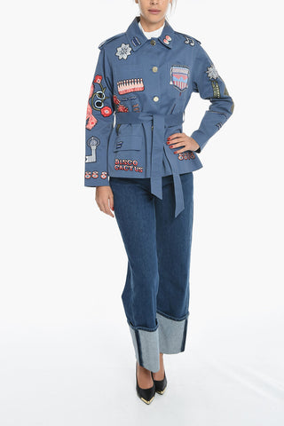 Overshirt Utility SUNDANCE Ricamato con Cintura