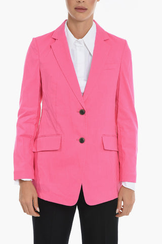 Linen Blend CHARLES 2-Buttons Blazer with Flap Pockets