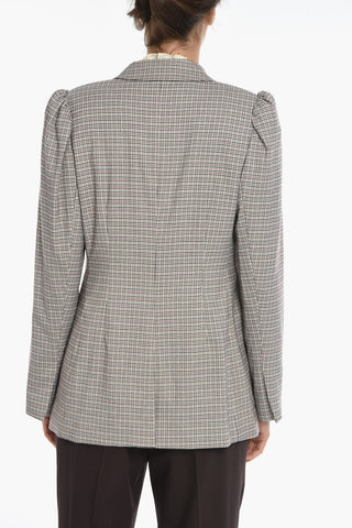 Houndstooth EMIA Double Breast Jacket with Jewel Buttons
