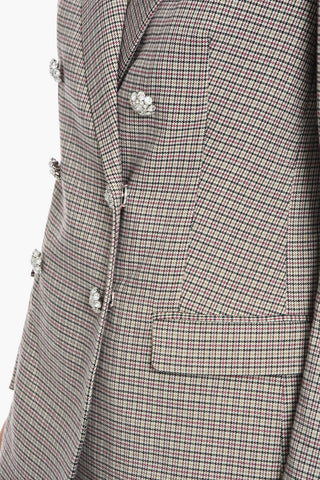 Houndstooth EMIA Double Breast Jacket with Jewel Buttons