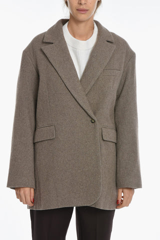 Wool Blend Double Breasted WILMA Coat with Flap Pocket
