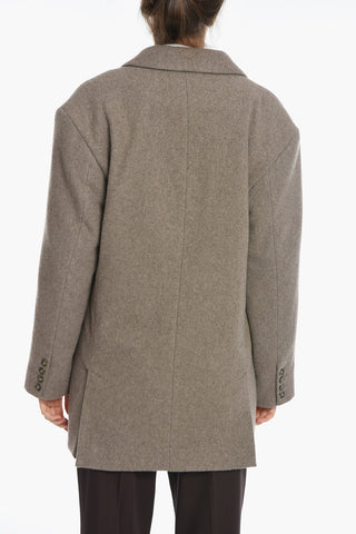 Wool Blend Double Breasted WILMA Coat with Flap Pocket
